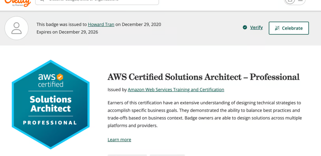 AWS Certified Solutions Architect Pro